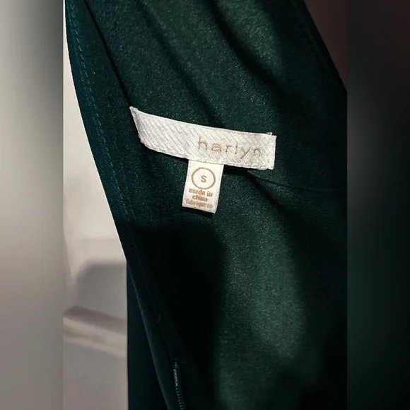Anthropologie Harlyn Sz S Green Halter Neck Bow Cocktail Dress Elegant Formal - Picture 6 of 6